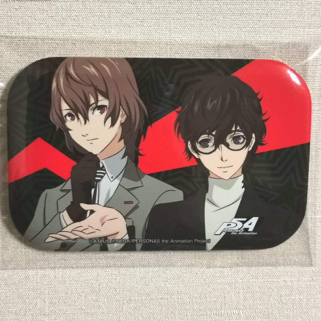 Amazon | ペルソナ5 スクエア缶バッジ 雨宮蓮 主人公 明智吾郎  