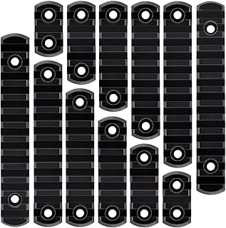 12PACK Aluminum Single Picatinny Rail Mount Accessories Set fit Rifle Mloc 3 5 7 9 11 13 Slots with T-Nuts Screws Allen Wrenches Aircraft Aluminum Alloy