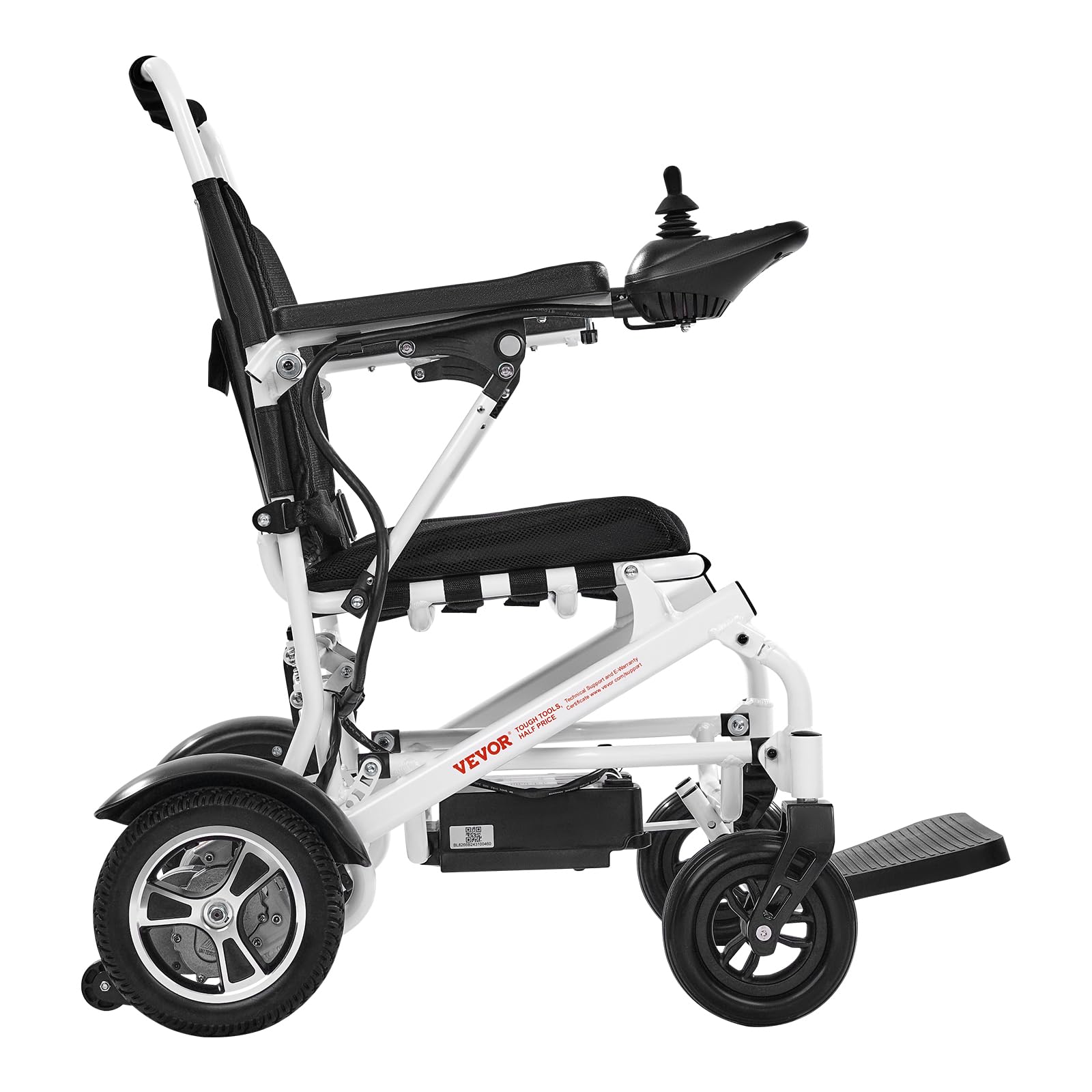 VEVOR Silla de Ruedas Eléctrica para Adultos Capacidad de 136 kg Plegable Ligera Motorizada Autonomía de 21 km Asiento de 53 cm Todoterreno Portátil para Personas Mayores, Discapacitadas