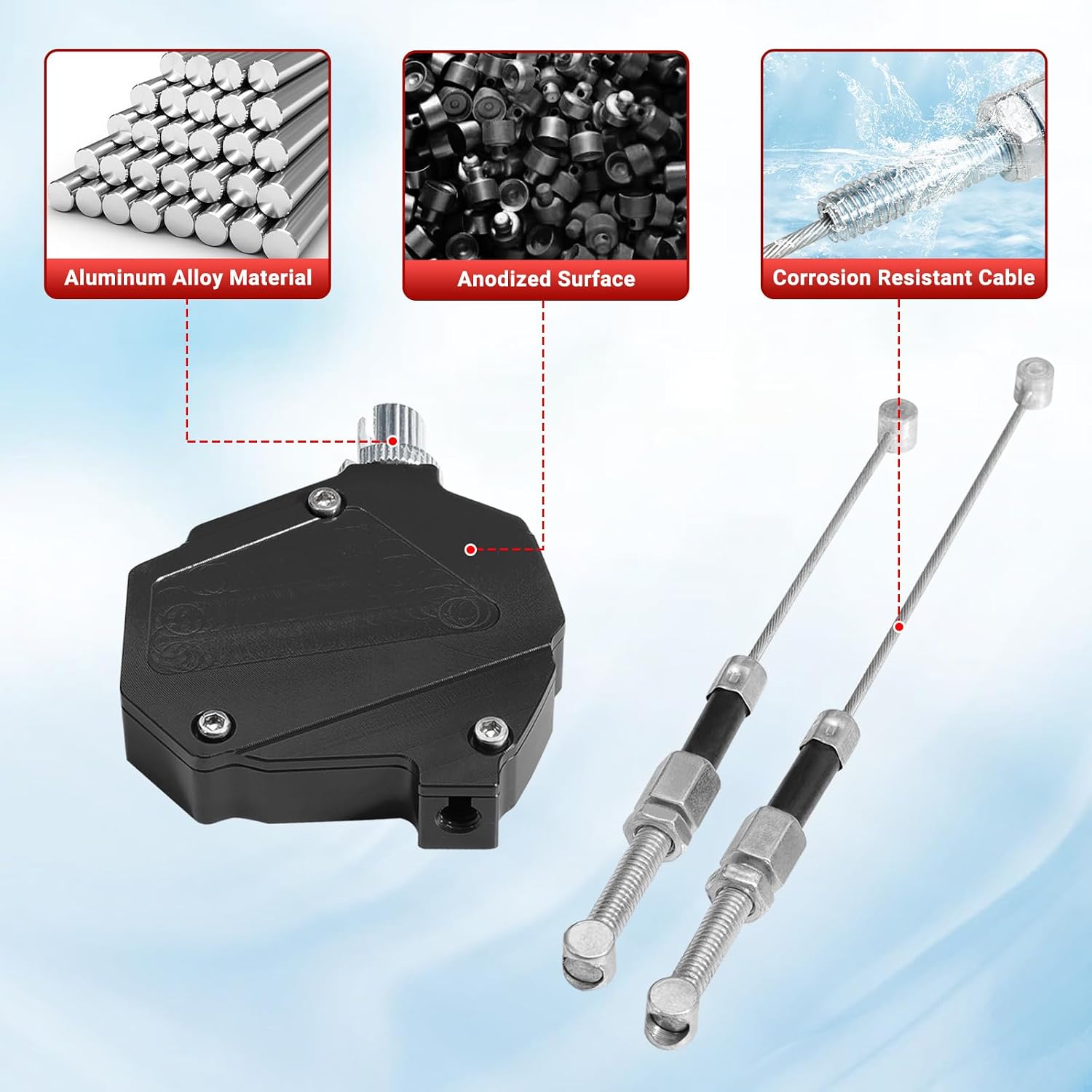 Motorcycle Clutch Lever Cable Kit CNC Aluminum Clutch Economizer with Cable, Universal Easy Pull Clutch Lever- Black