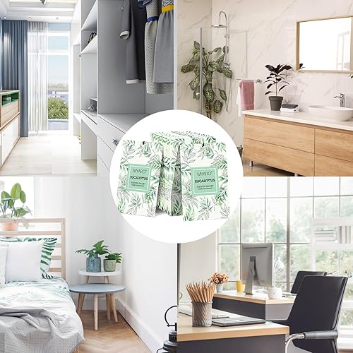 Miniatura 3 de MYARO 12 paquetes de sobres perfumados de eucalipto para cajón y armario, bolsas de sobres de aromas frescos, bolsas de popurri para el hogar, bolsa