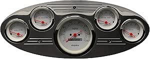 Dolphin Gauges 5-Piece GPS Cluster Set - Black Dash Panel For 1937-1938 Ford Trucks