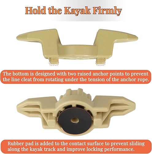 Miniatura 10 de Tacos de anclaje para kayak para montaje en pista de kayak, soporte de pista de tacos de kayak estándar, Tacos de cuerda para accesorios de montaje