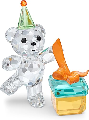 Miniatura 7 de SWAROVSKI Kris Bears Forget Me Not cristal de Swarovski transparente con detalles azules y amarillos parte de la colección Swarovski Kris Bears