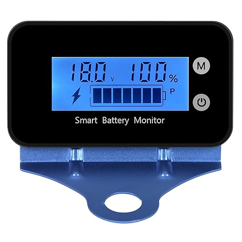 Monitor de batería impermeable IPX7 con soporte de 7-100 V, medidor de batería para automóvil, motocicleta, carrito de golf, medidor de batería,