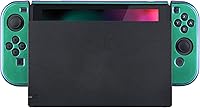 Vista 7 de eXtremeRate PlayVital - Cubierta trasera brillante para consola Nintendo Switch, controlador de mano NS Joycon protector separable carcasa dura
