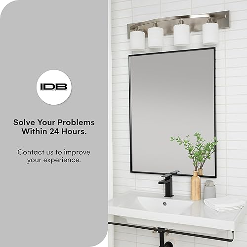 Miniatura 6 de Dorence Barra de luz de tocador para baño, accesorios de iluminación interior sobre espejo, pantalla de vidrio moderna, aplique de pared estilo