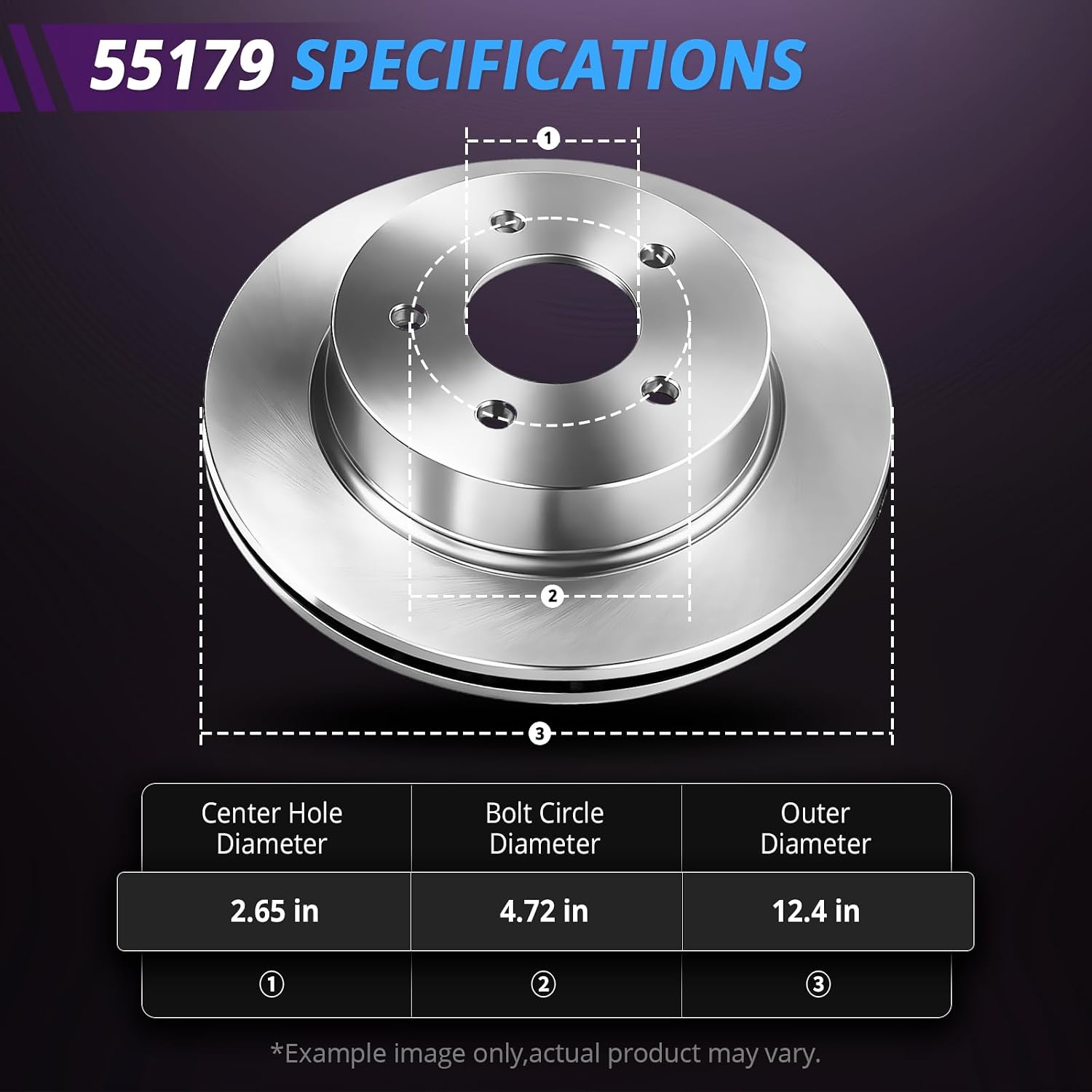 12.64" Front and 12.4" Rear Brake Kit Replacement for 2014 2015 2016 2017 2018 2019 2020 Chevrolet Impala, 2013 2014 2015 Chevy Malibu, for Buick LaCrosse Regal Brakes and Rotors