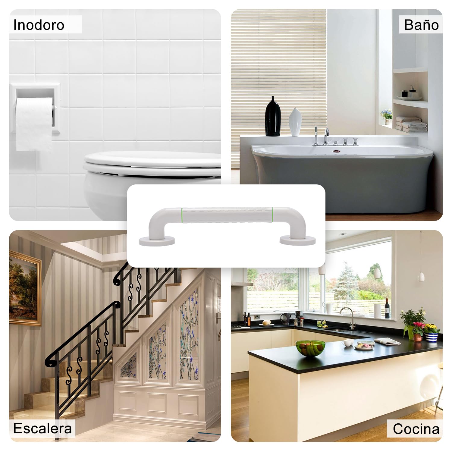 supregear Agarraderas Baño para Mayores, Agarrador Ducha Personas Mayores, Antideslizante Barra de Agarre de Acero Inoxidable, Asa de Ducha, Adecuada para Ancianos, Discapacitados, 40 cm