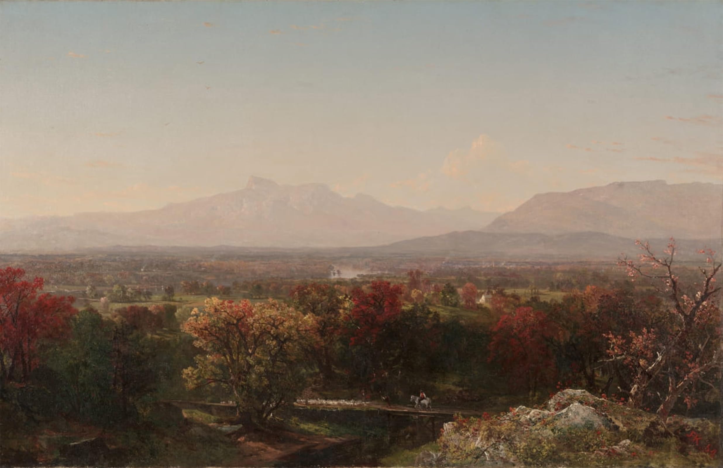 POSTERIIk Famous Animal Posters Vintage Picture an October Day in the White Mountains by Frederick Kensett Modern Wall Decor for Home Decor 60x90cm