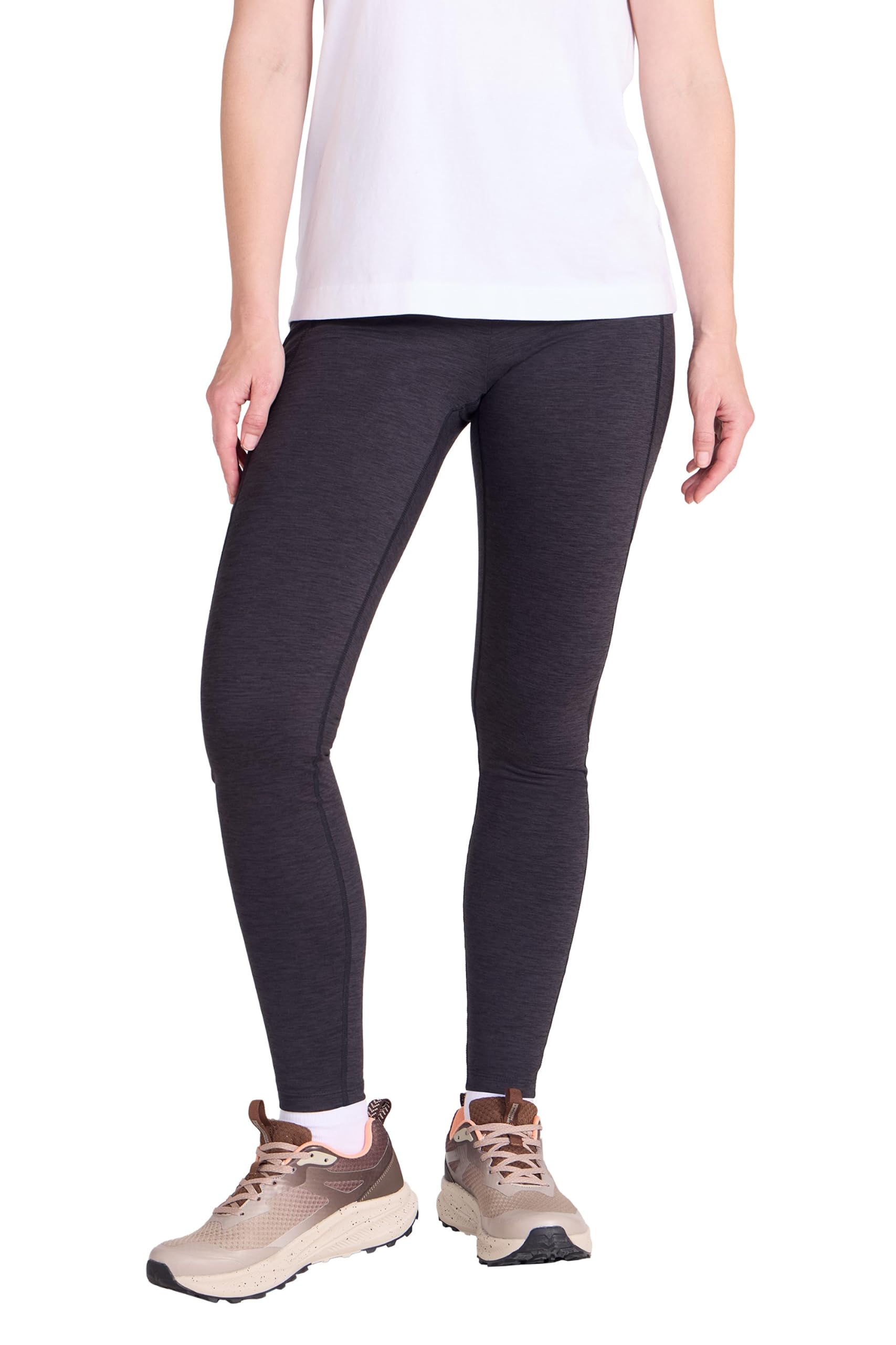 Mountain Warehouse Contin Womens Thermal Trekking Leggings - Moisture Wicking, Breathable & Stretchy Ladies Bottoms - Spring Summer, Walking, Hiking, Outdoors & Trekking Charcoal 10