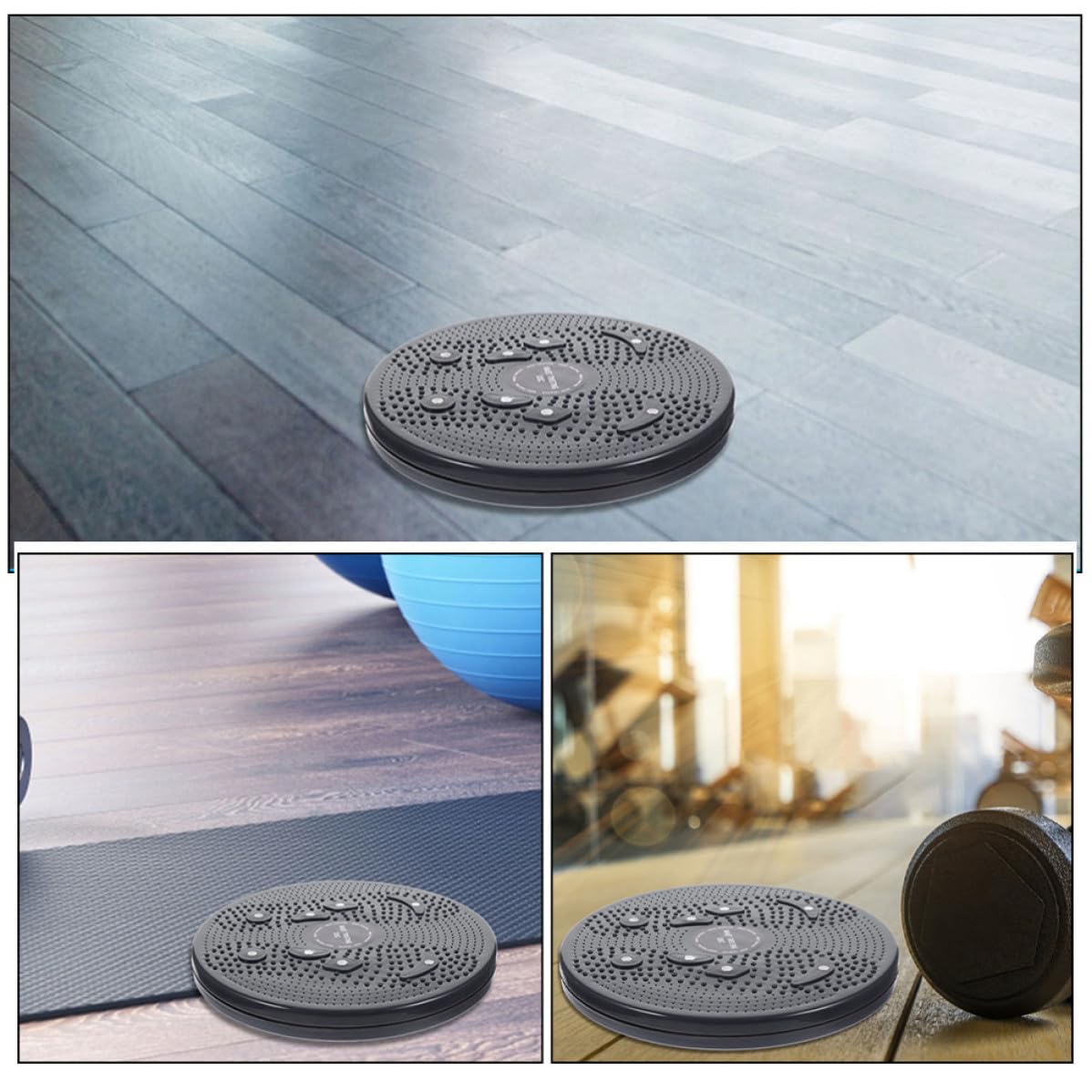 Planche à Torsion Taille Noire en PP, Lot de 2 Pièces