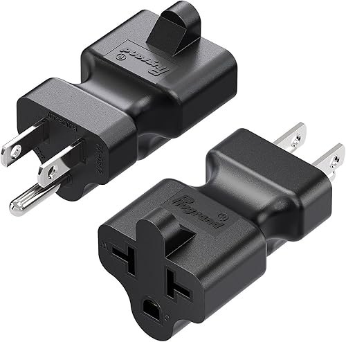 Miniatura 10 de 4 en 1 Enchufe de CA doméstico de 15 amperios a adaptador de hoja T de 20 amperios, 5-15P a 5-20R, 5-15P a 6-15R, 5-15P a 6-20R, adaptador de