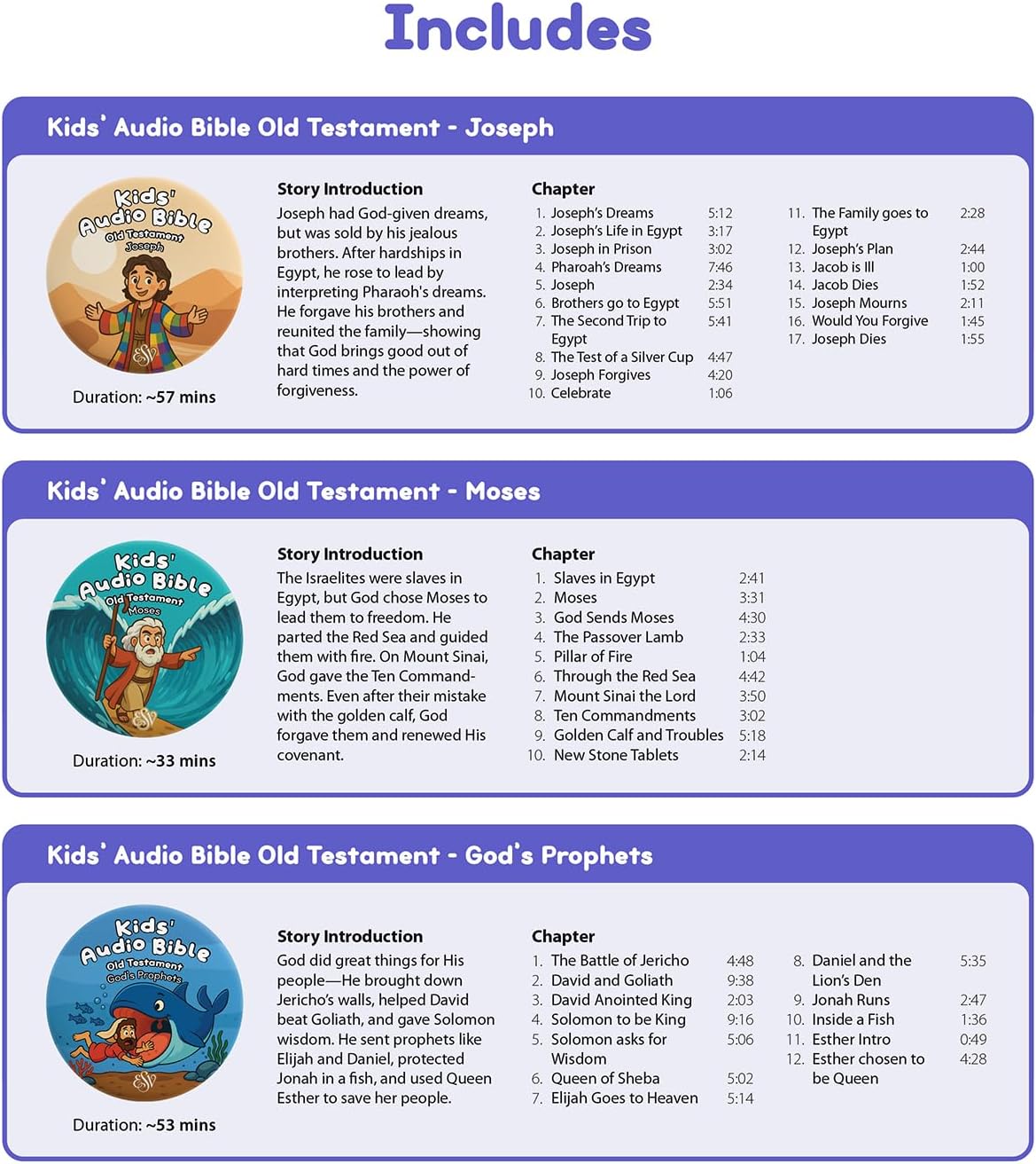 Old Testament StoryShield Collection for StoryPhones Headphones | 6 Screen-Free Audio Disks in Collaboration with Crossway - Includes HardBack Book, StoryPhones Headphones sold separately on Amazon