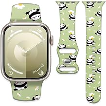 Watch Band Compatible with Apple Watch 38mm 40mm 41mm 42mm 44mm 45mm Soft Silicone Wristbands Replacement Strap with Classic Clasp for iWatch Series SE 8 7 6 5 4 3 2 1 Utral for Women