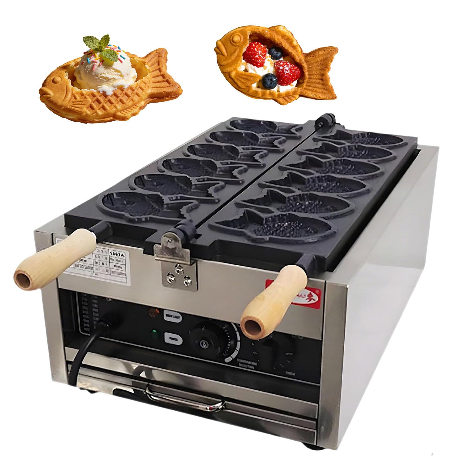 Elektryczna Gofrownica Taiyaki,Regulowana W Temperaturze 50-300°c,Nieprzywierająca Gofrownica Ryb,Samodzielnego Gotowania,Na Przyjęcia Domowe I Przygotowywania Deserów
