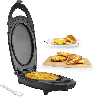Baker's Friend Electric Omelette Maker - Nonstick Flip Pan for Perfect Omelets, Frittatas & Eggs, Graphite