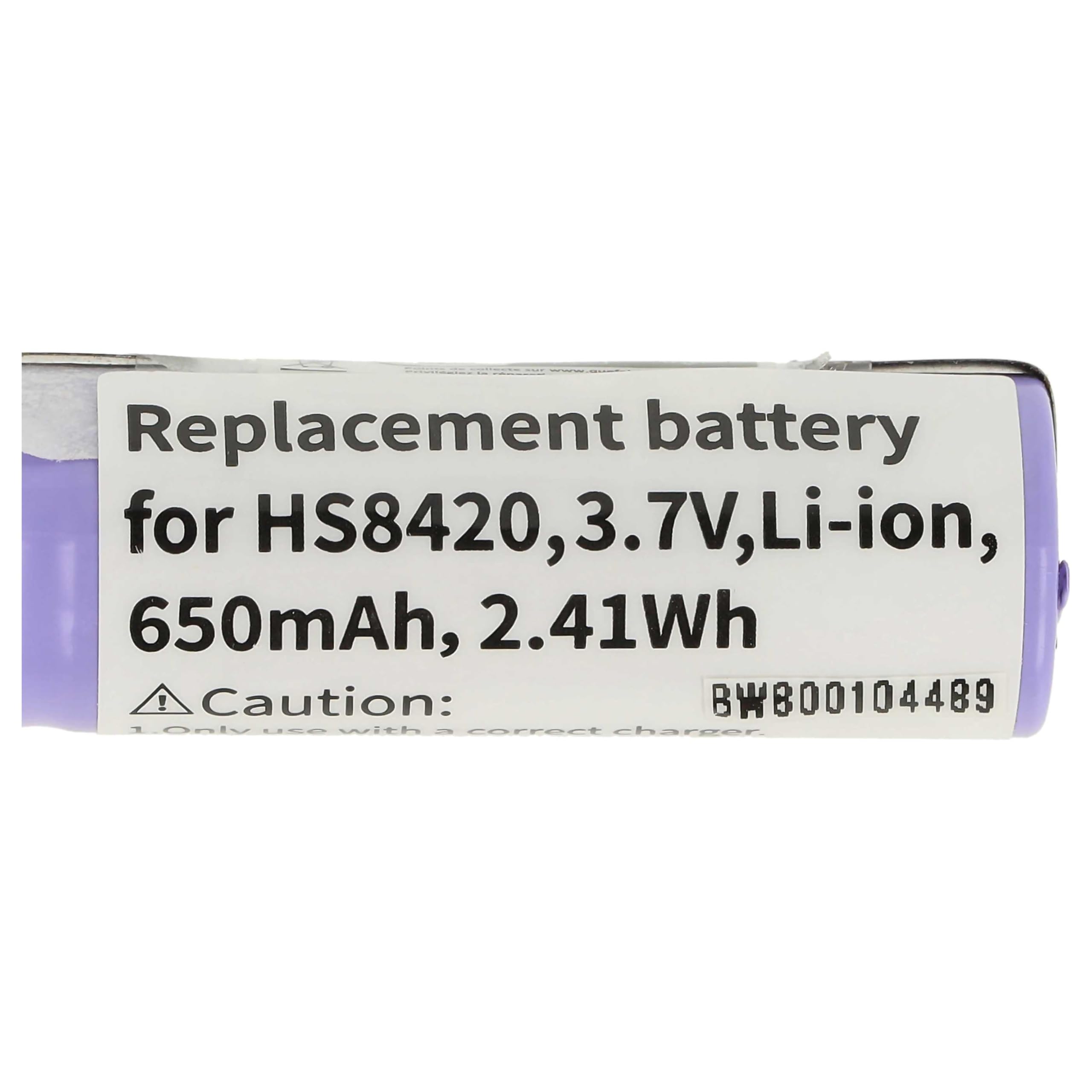 vhbw Akumulator zamienny do Philips KR112RRL, US14430VR do golarki do włosów (650 mAh, 3,7 V, litowo-jonowy)