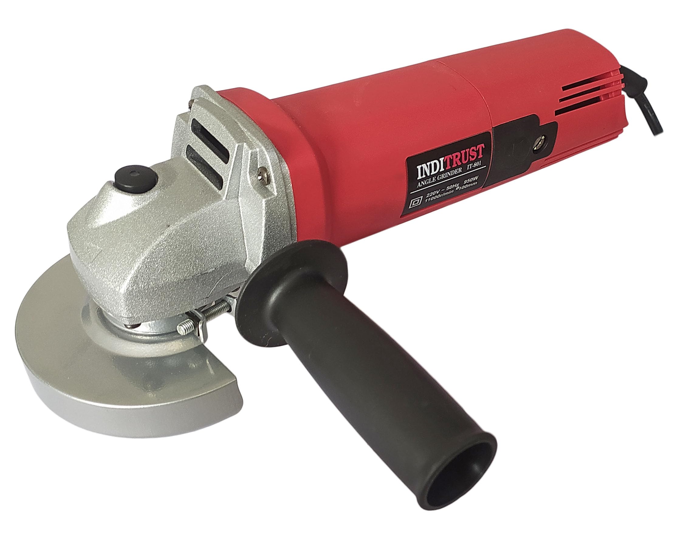 Inditrust 801 model Angle grinder machine 950W 3-Month Warranty with 100% Copper Winding (RED)