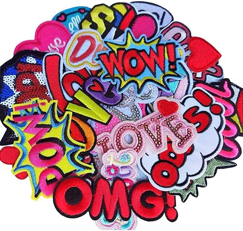 Miniatura 3 de Parches para coser o planchar con palabra, ropa, vestido, sombrero, pantalones, zapatos, costura, decoración, manualidades, vergüenza, parches