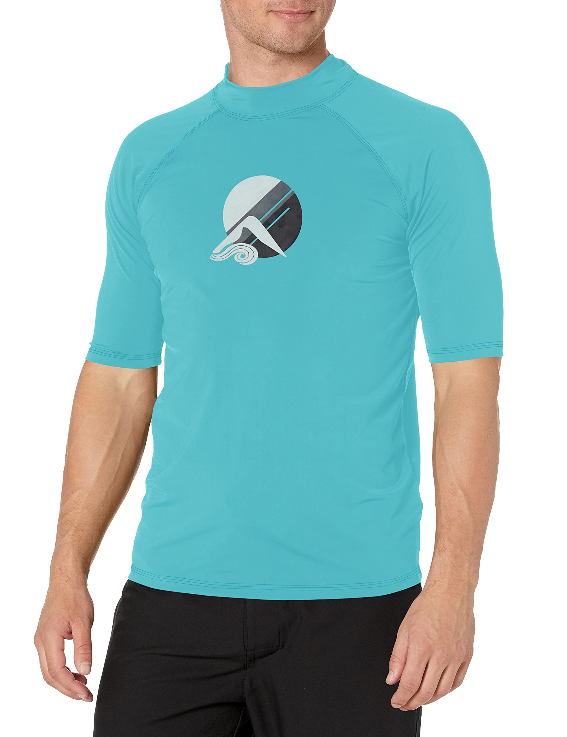Kanu Surf Maglietta Uomo Rashguard Paradise UPF 50+ - Protezione Solare A Maniche Corte Per Nuoto E Surf