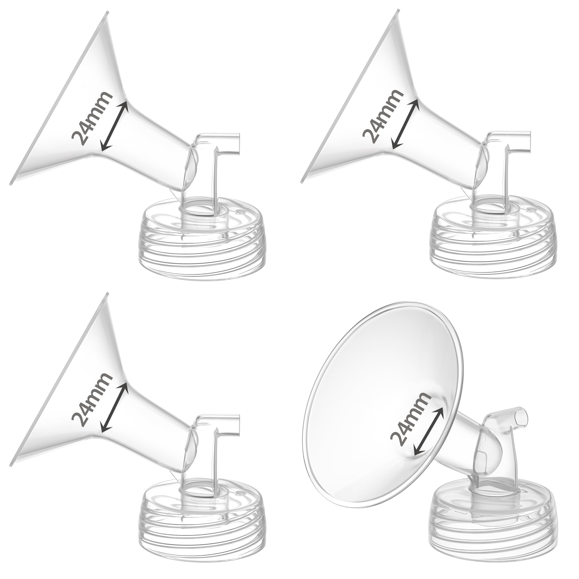 TOVVILD Flange 24mm Compatible for Spectra S1 S2 Breast Shield, Replacement Pump Parts Compatible with Motif Luna/Amada MYA Accessories