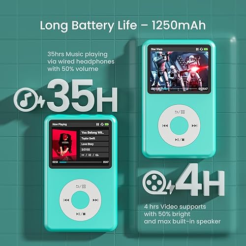 Miniatura 7 de Reproductor de MP3 con Bluetooth innioasis Y1 Video Reproductor de música digital HiFi Mini Audiolibro portátil para niños MP3 2026 Buena opción de