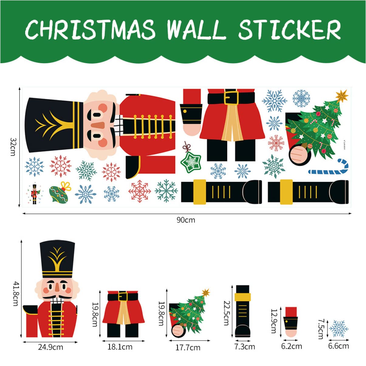 Alipis 4stücke Weihnachtliche Fensterbilder Nutcracker Und Schneeflocken Selbstklebende Und Fensterdekoration Für Festliche Anlässe Für Küche Und Kinderzimmer