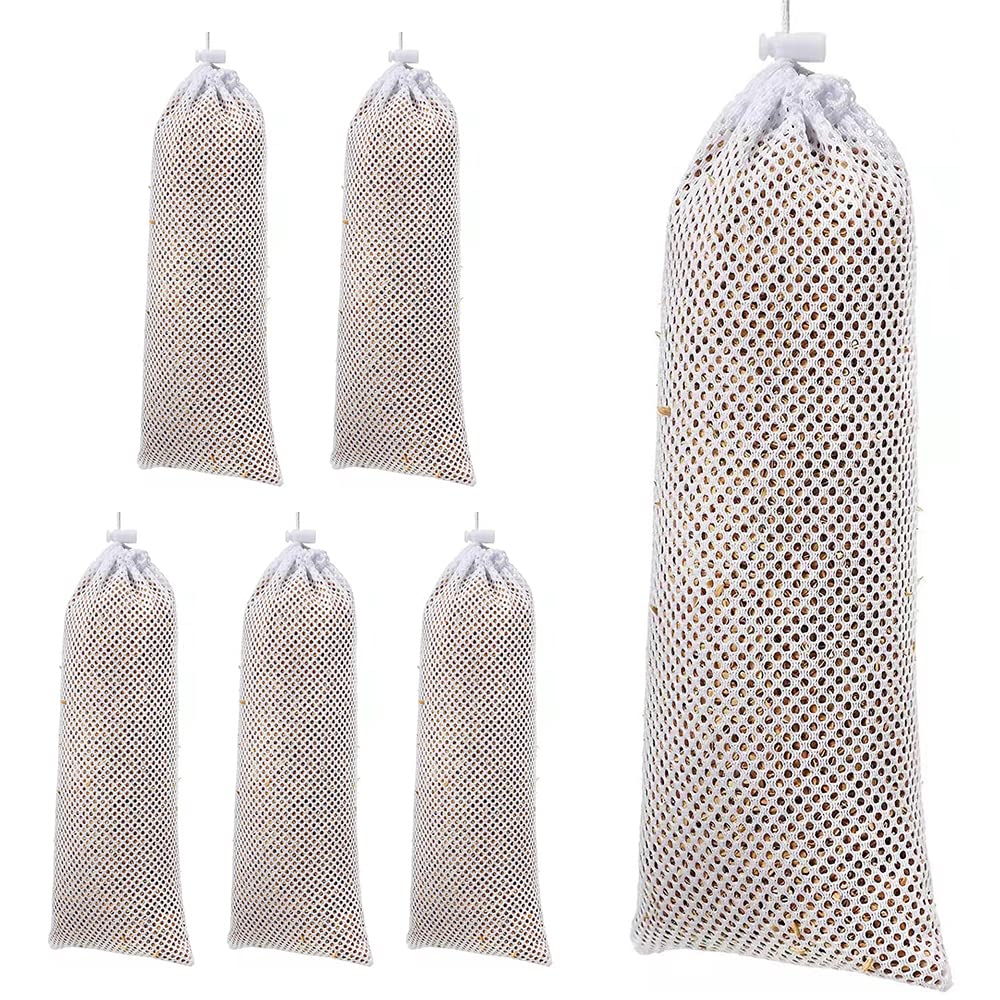 WANGCL 6 Pack Wild Bird Food Finch Sock Feeder Kit for Garden Yard Outdoor