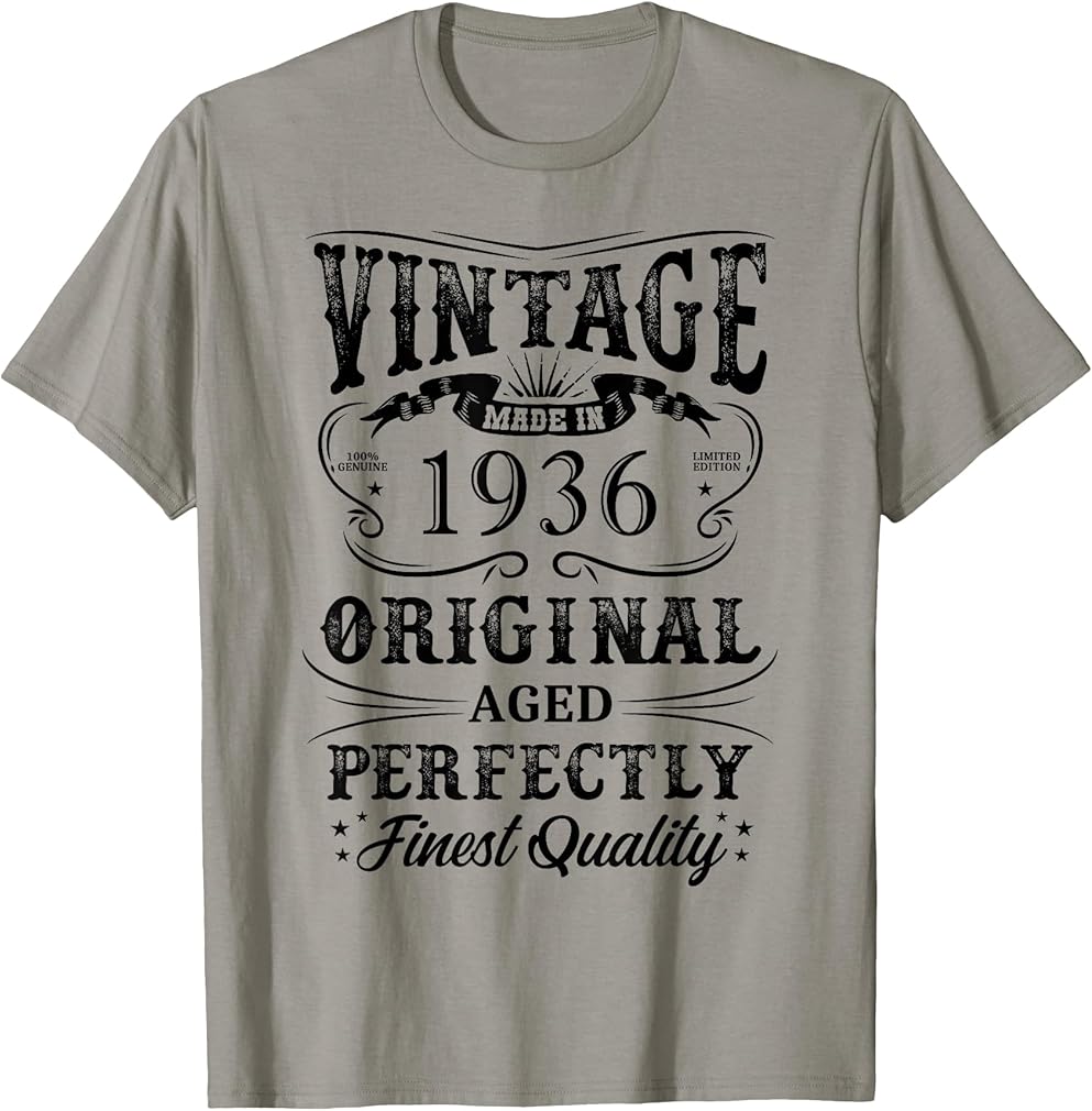 1936 Original Birth Year Vintage Made In 1936 T-Shirt