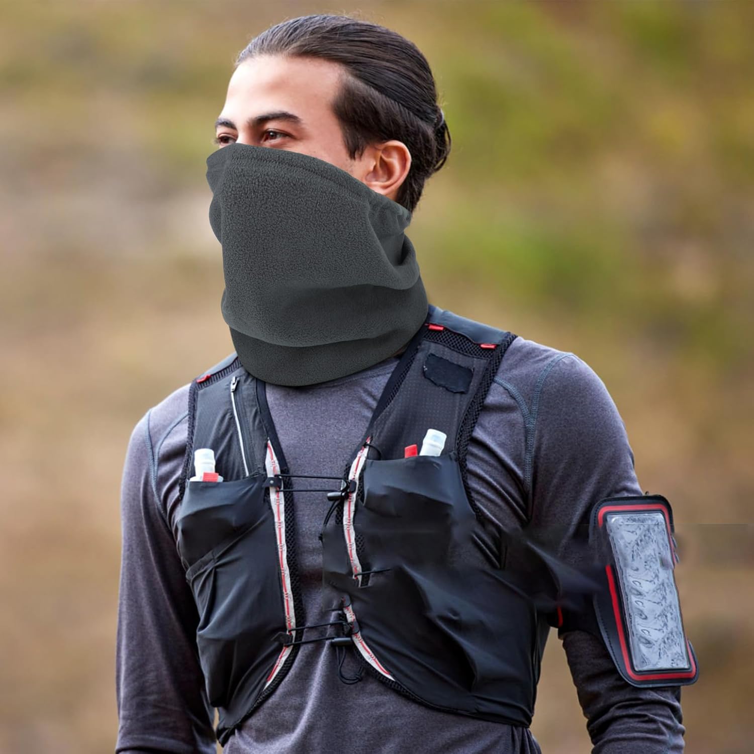 Wheebo 6 Pieces Winter Fleece Neck Warmer For Men Women Cold Weather Neck Gaiter Ski Face Mask Scarf Covering - Image 6