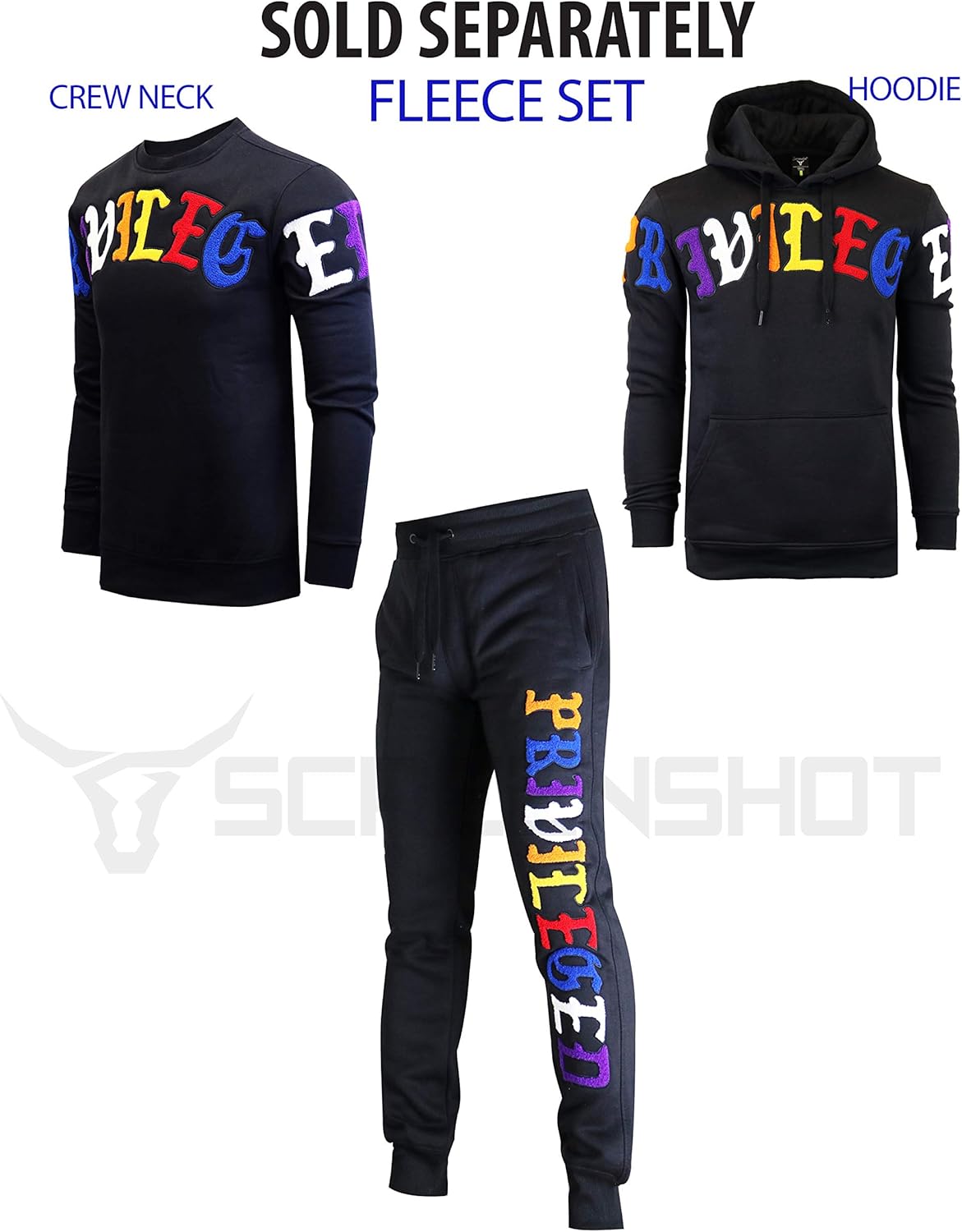 SCREENSHOT P1113 Fleece Pants Premium Urban Streetwear Graphic Sweatpants - Classic Jogger Fit - Image 5