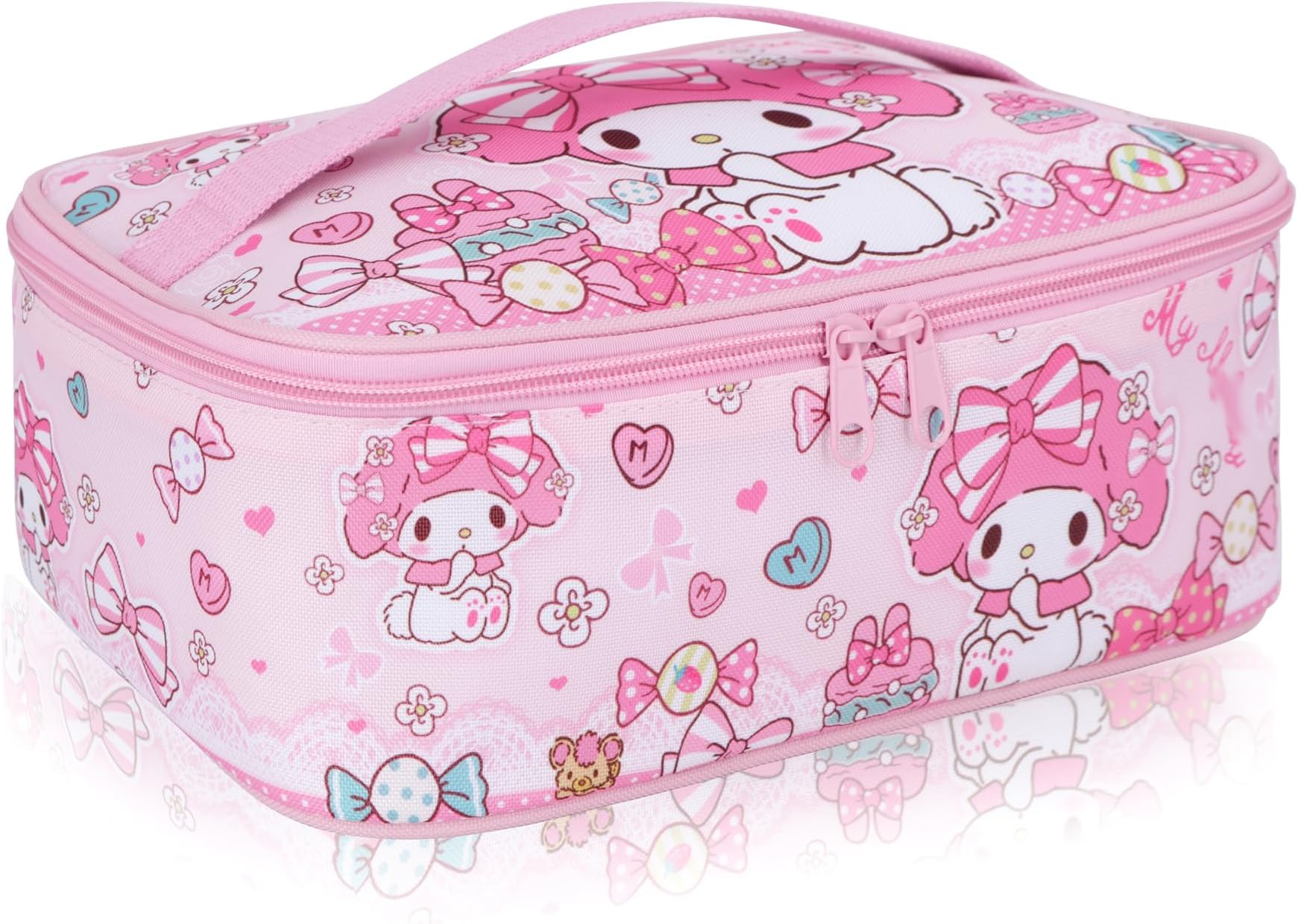 Anime Melody Lunch Bag with Handle Insulated leakproof Cinnamoroll Lunch Box Reusable Lunch Bag Lunch Cooler Bag for Work Picnic Travel