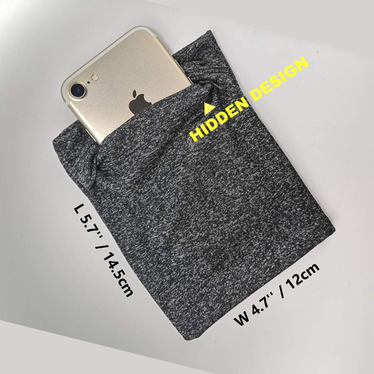 Brazalete pequeño de fútbol, Baloncesto, Patinaje y Ciclismo, con Bolsillo para teléfono móvil, Compatible con iPhone 6, 6S, 7, 8 X, XR, XS 11, 12 Pro, Android, Pixel, Correr, Caminar, Color Negro