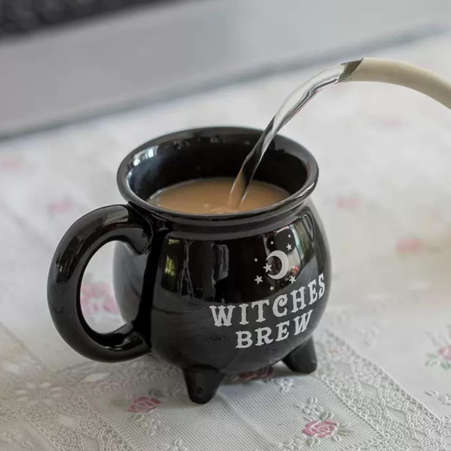 Ceramic Cauldron Mug - 12 oz Witches Brew Themed Coffee Cup, Microwave & Dishwasher Safe, Unique Magic Potion Mug for Tea, Coffee, Hot Chocolate, Fun Gift for Witchy & Fantasy Lovers - Image 6