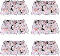 Vista 37 de Paneles de pared de flores artificiales de 16 x 24 pulgadas, tapetes de pared de flores de seda para jardín al aire libre, patio, valla, valla de 4