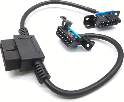 16 دبوس OBD2 Splitter Y ملحق J1962 موصل 5323 ملحقات OBD-II ملحق 10 بوصة