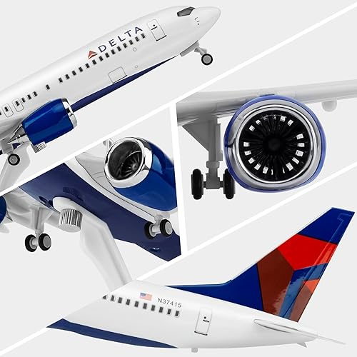 Miniatura 2 de Joylluoan 1130 Modelo American Delta Modelo Avión Aleación Diecast Aviones Modelo Avión