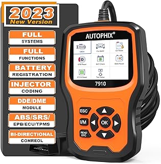 AUTOPHIX 7910 BMW Full Systems Diagnostic Scan Tool Compatible with BMW All Sevice Reset OBD2 Scanner Code Reader with Battery Registration Tool ABS SAS SRS EPB Oil TPMS DME DDE for After 1996