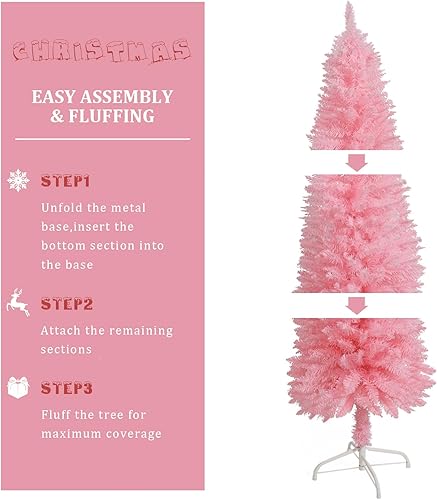 Miniatura 3 de XmasExp Árbol de Navidad negro de Halloween, árbol de Navidad artificial de 5 pies con luces LED moradas, 8 modos de iluminación, tela de araña,