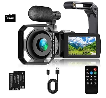 Hojocojo 4K Video Camera Camcorder, Video Recorder 4K 60fps/48MP Photo/3
