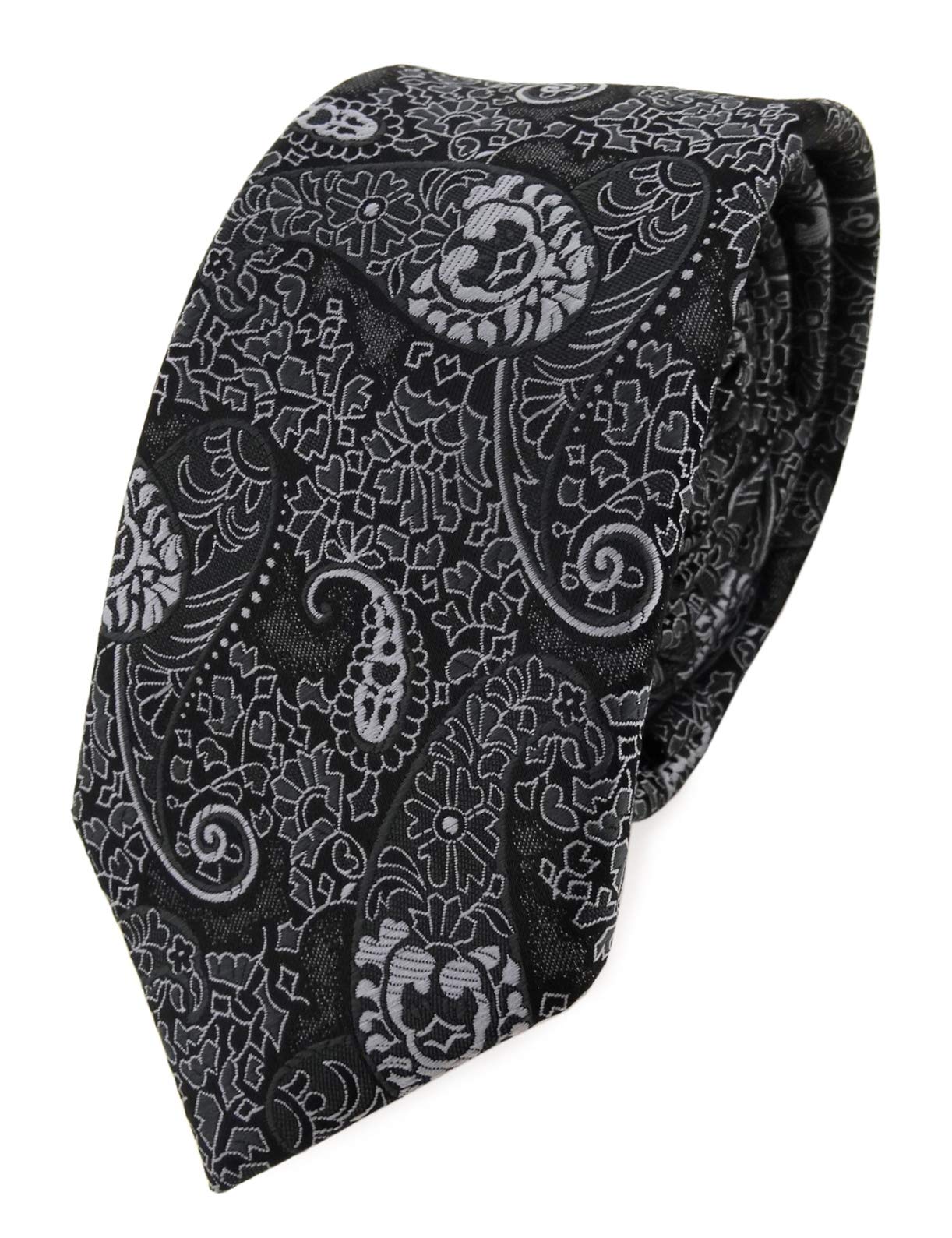 Cravatta di Seta Stampa Verde Pisello Paisley Multicolor 1371