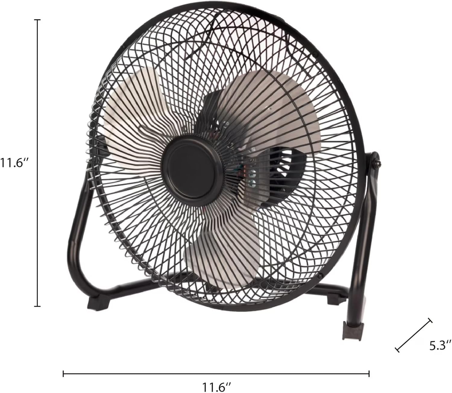 9 Inch High Velocity Metal 3-Speed Fan with 360° Tilt Head, Wall Mount, Black, for Home, Dorm Rooms, Bedrooms, or Office