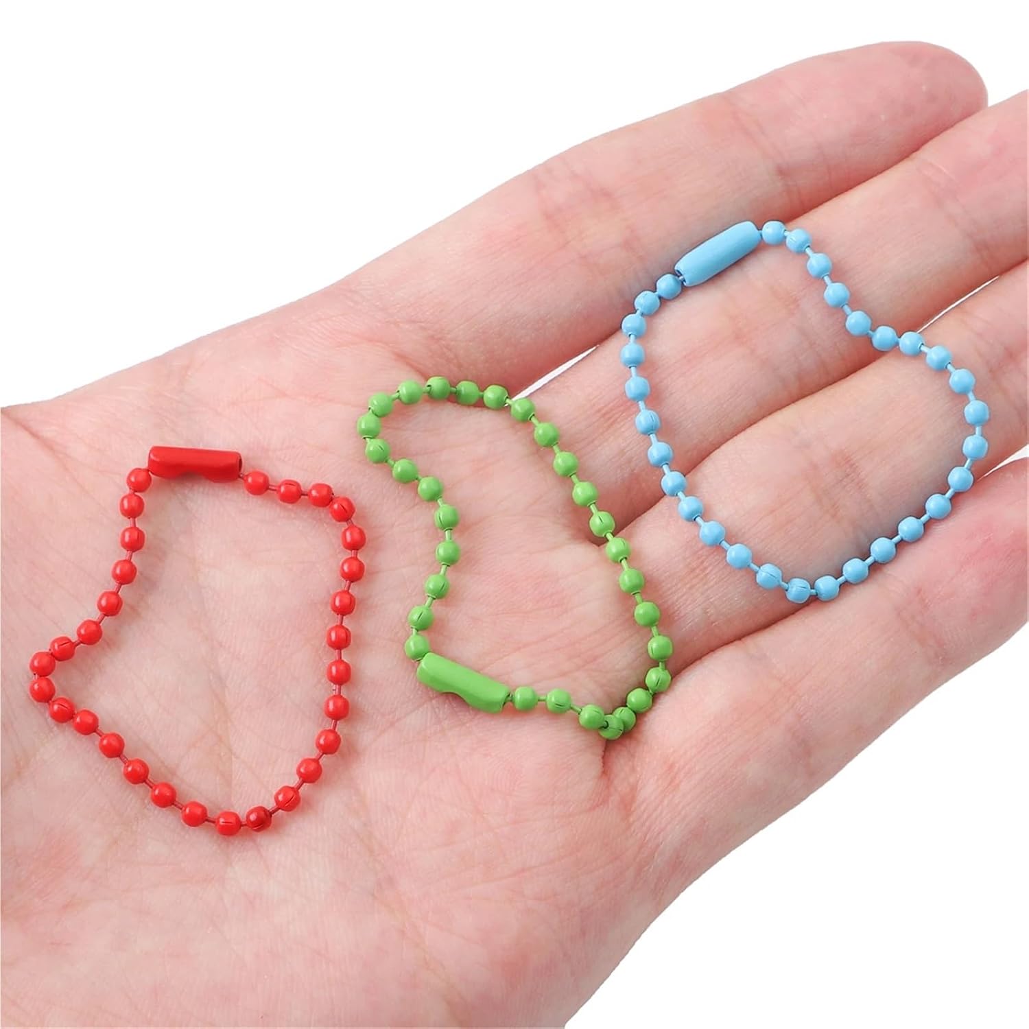 Ball Chain Ball Chain Keychain Dog Tag Necklace Chains Beaded Metal 2.4mm Beads for Jewelry Making for Tag Chain Making(1000cs)