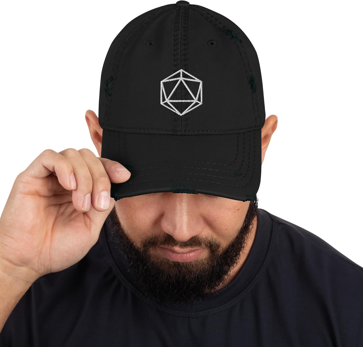 D20 20 Sided Dice Silhouette Distressed Dad Hat Gamer Hat Video Games Cool Hat Engineer Board Games