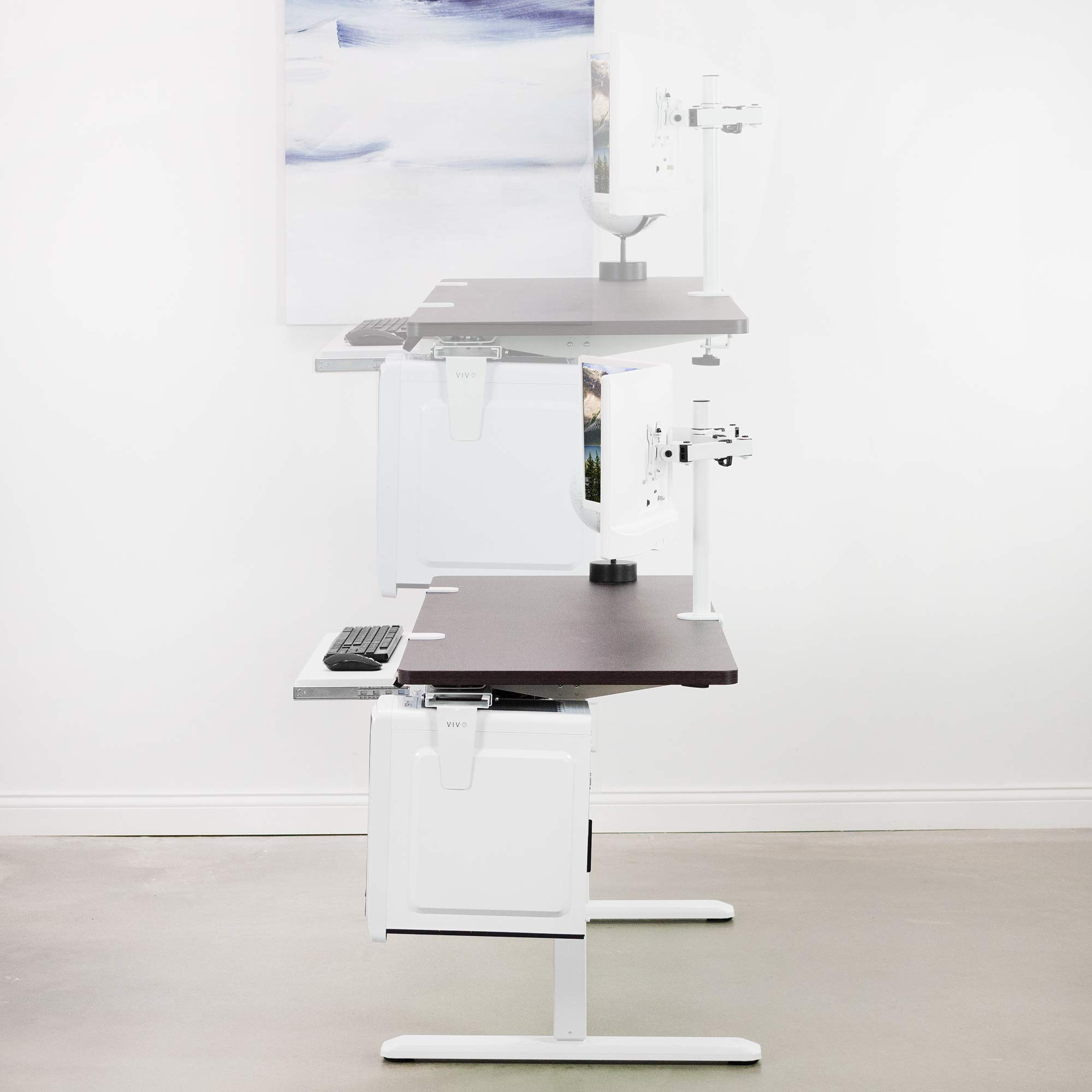 VIVO Espresso 60 x 24 inch Universal Solid OnePiece Table Top for