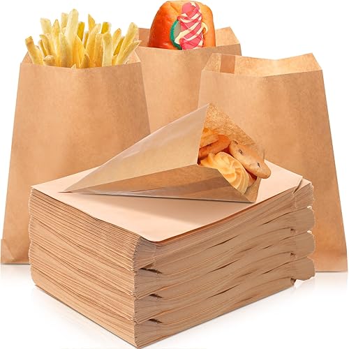 Miniatura 1 de Ireer 500 fundas de papel marrón para galletas de 6 x 8 pulgadas, bolsas de papel encerado, bolsas de papel kraft para galletas, bolsas de glassine