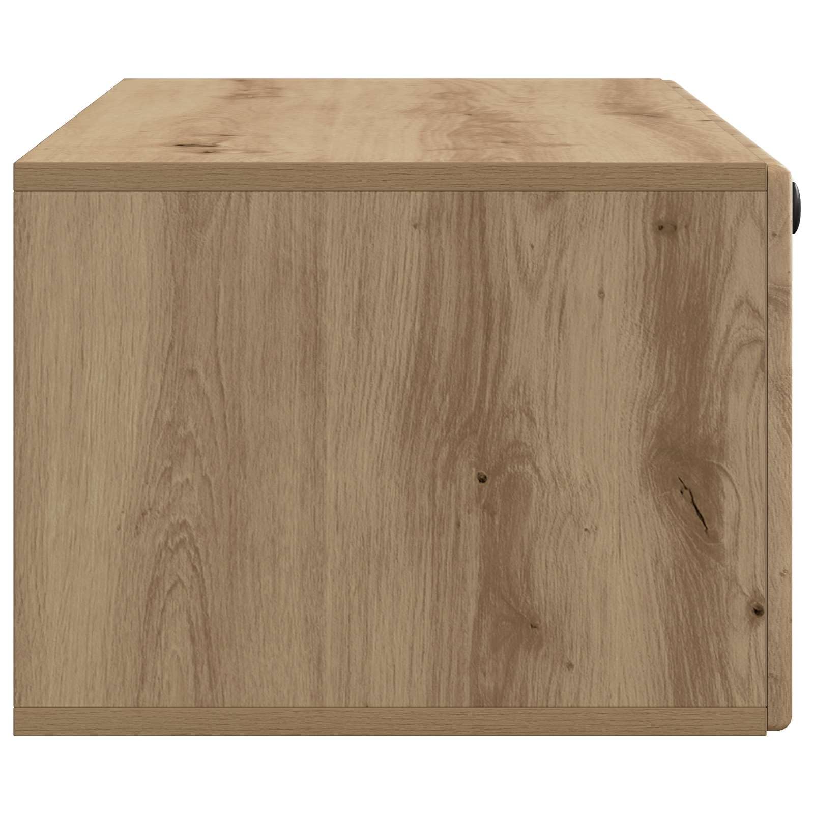 Mueble de TV colgante, mueble bajo montado en la pared en roble Artisan, flotante para salón, moderno tablero colgante de madera con espacio de almacenamiento, 98 x 41 x 30 cm