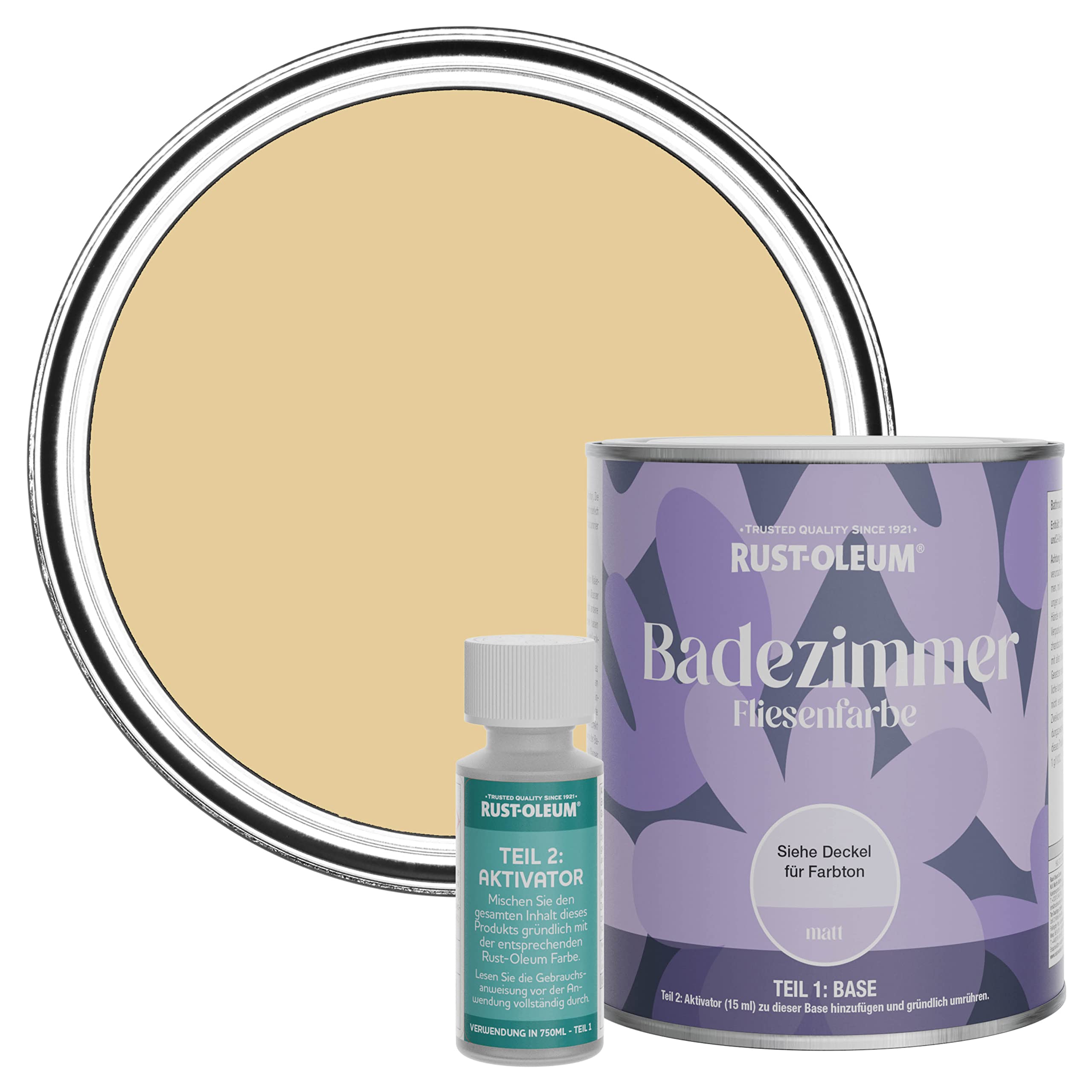 Rust-Oleum wasserfeste beige Fliesenfarbe für Badezimmer in Matt Finish - Sandsturm 750ML
