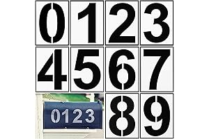 Curb Address Painting Kit: 4-Inch Number Stencils for Precision Curbside Display